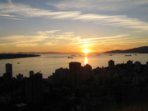 Sunset over English Bay, Vancouver, BC